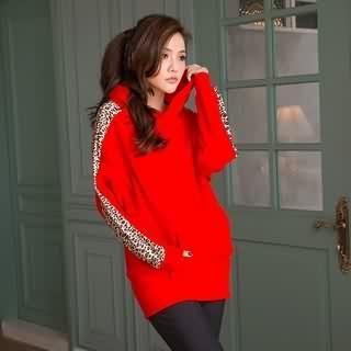 Leopard-print Long Pullover
