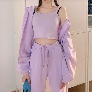 Hooded Zip Jacket / Camisole Top / Sweatpants