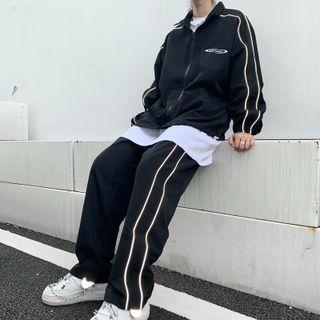 Set: Reflexive Trim Zipped Jacket + Pants
