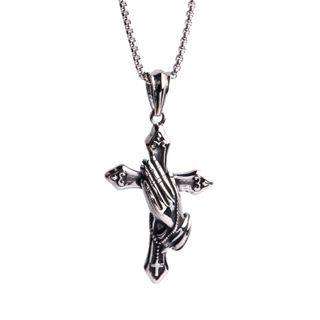 Cross Steel Pendant Necklace