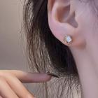 Rectangle Stud Earring 1 Pair - Gold - One Size