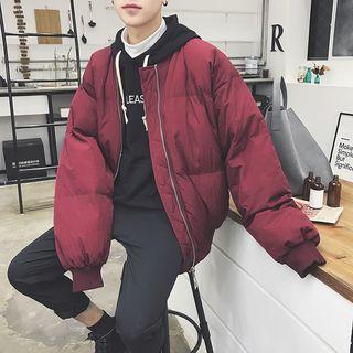 Padded Zip-up Baseball Jacket