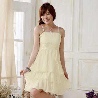Bow Back Spaghetti Strap Cocktail Dress