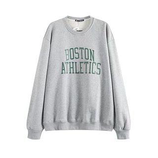 Lettering Sweatshirt Lettering - Gray - One Size