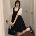 Short-sleeve Blouse / Sleeveless Dress / Set