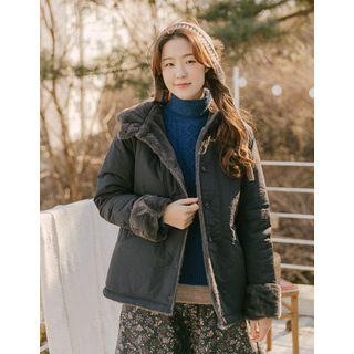 Eco-fur Lined Padded Jacket
