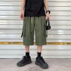 Drawstring Capri Cargo Pants