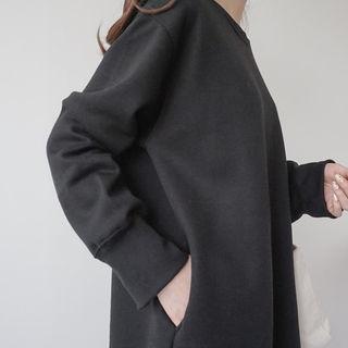 Brushed Fleece Slit-side Loose-fit Dress