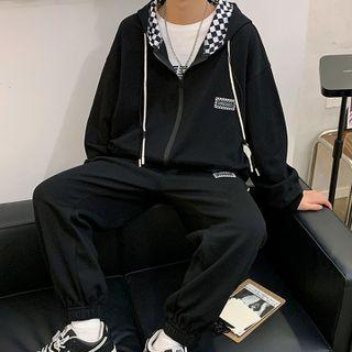 Set: Zip-up Hoodie + Wide Leg Sweatpants