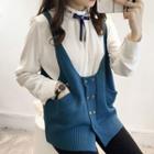 Double Breasted Knit Vest