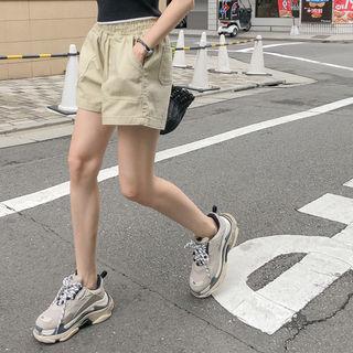 Wide-fit Pocket Cotton Shorts One Size