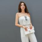Tube-top Stripe Jumpsuit