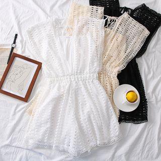 Eyelet Sleeveless Playsuit