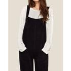 Pocket-detail Corduroy Suspender Pants