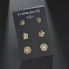 Set Of 3 Pairs: Ear Stud As Shown In Figure - One Size