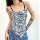 Paisley Print Camisole Top Blue - One Size