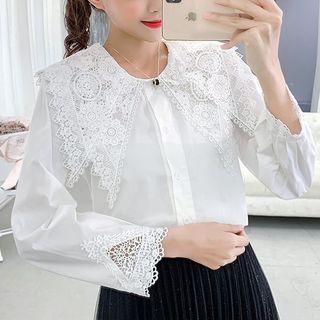 Peter Pan Lace Chiffon Shirt