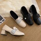 Embellished Block-heel Shoes