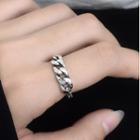 Chain Sterling Silver Ring Silver - One Size
