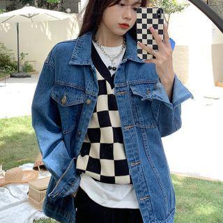 Long-sleeve Oversize Denim Jacket