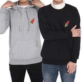 Plus Size Popsicle-printed Pullover In 2 Designs