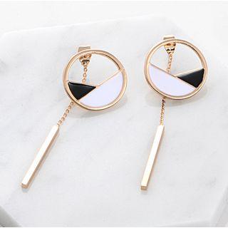 Contrast Drop Earrings
