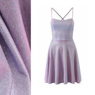 Cross Strap Glitter Mini Dress