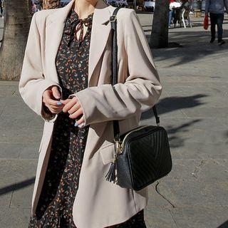 Tasseled Quilted Shoulder Bag