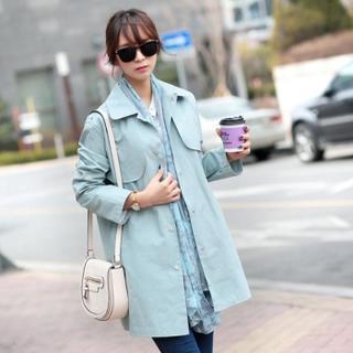 Snap-button Trench Jacket