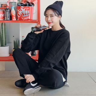 Layered-hem Pullover & Pants Lounge Set