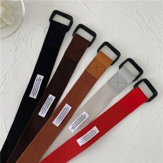 Lettering Applique Canvas Belt