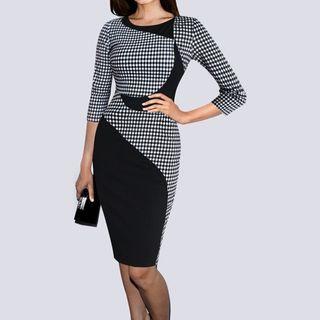 Short Sleeve / 3/4 Sleeve Midi Dress