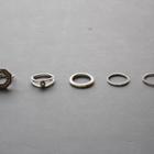 Various Ring Set Of 5 Silver - One Size