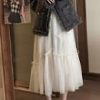 Midi A-line Skirt / Cardigan