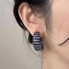 Lettering Open Hoop Earring