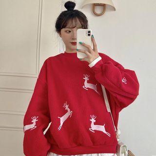 Christmas Themes Fleece Sweater