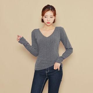 V-neck Textured Top