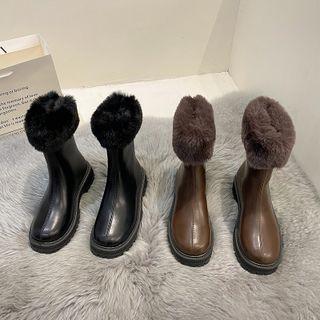 Fluffy Cuff Short Boots