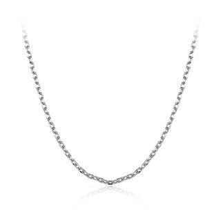 Simple And Fashion Plated Platinum Square Necklace Silver - One Size