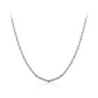 Simple And Fashion Plated Platinum Square Necklace Silver - One Size