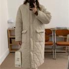 Plain Midi Quilted Coat