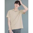 Collared V-neck T-shirt