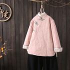 Knot Button Padded Hanfu Top