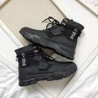 Lettering Lace Up Short Boots