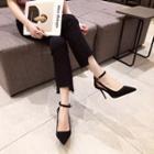 Pointed High-heel Ankle Strap Sandals