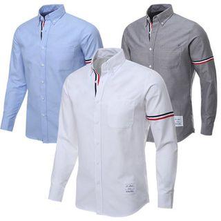 Stripe-taping Cotton Shirt