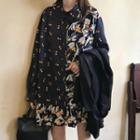Double-breasted Blazer / Printed Shirt Dress
