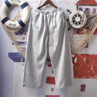 Planet Embroidered Sweatpants