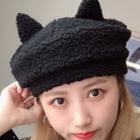 Cat Ear Beret Black - One Size