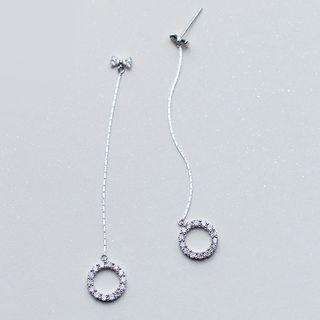 925 Sterling Silver Hoop Drop Earring